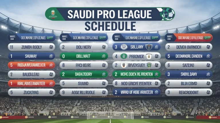 saudi pro league schedule